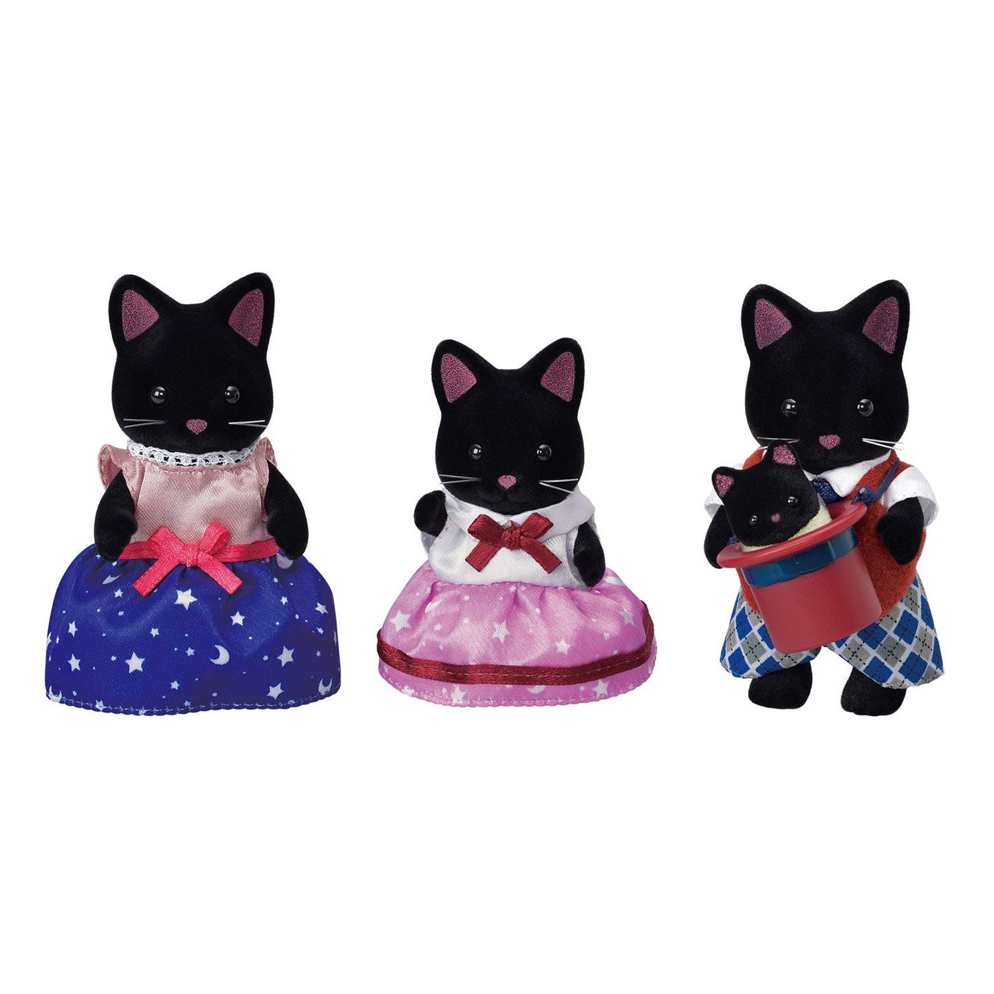 Familia gatos negro sylvanian famlies ternurin