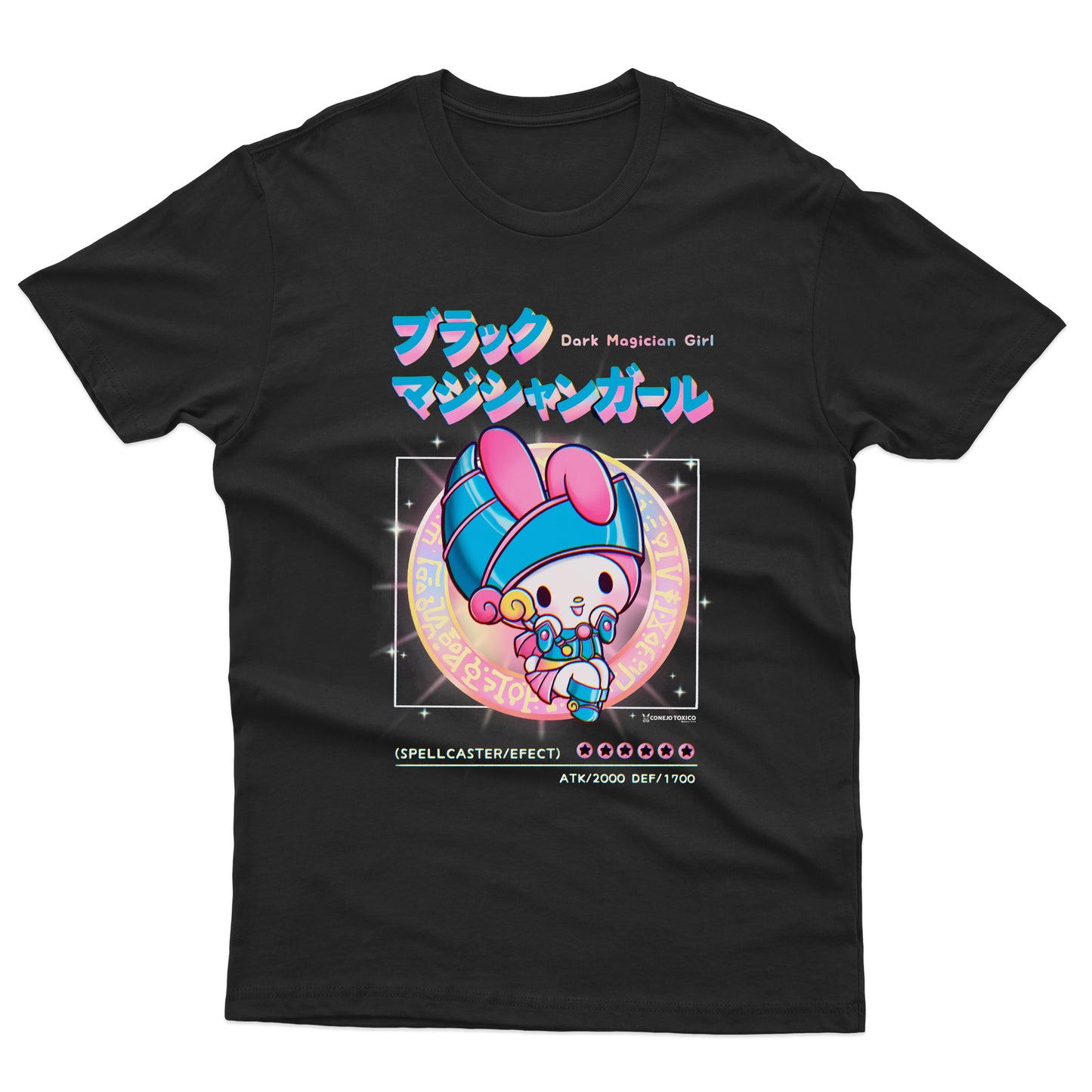 Playera negra my melody  dark magician girl Unisex