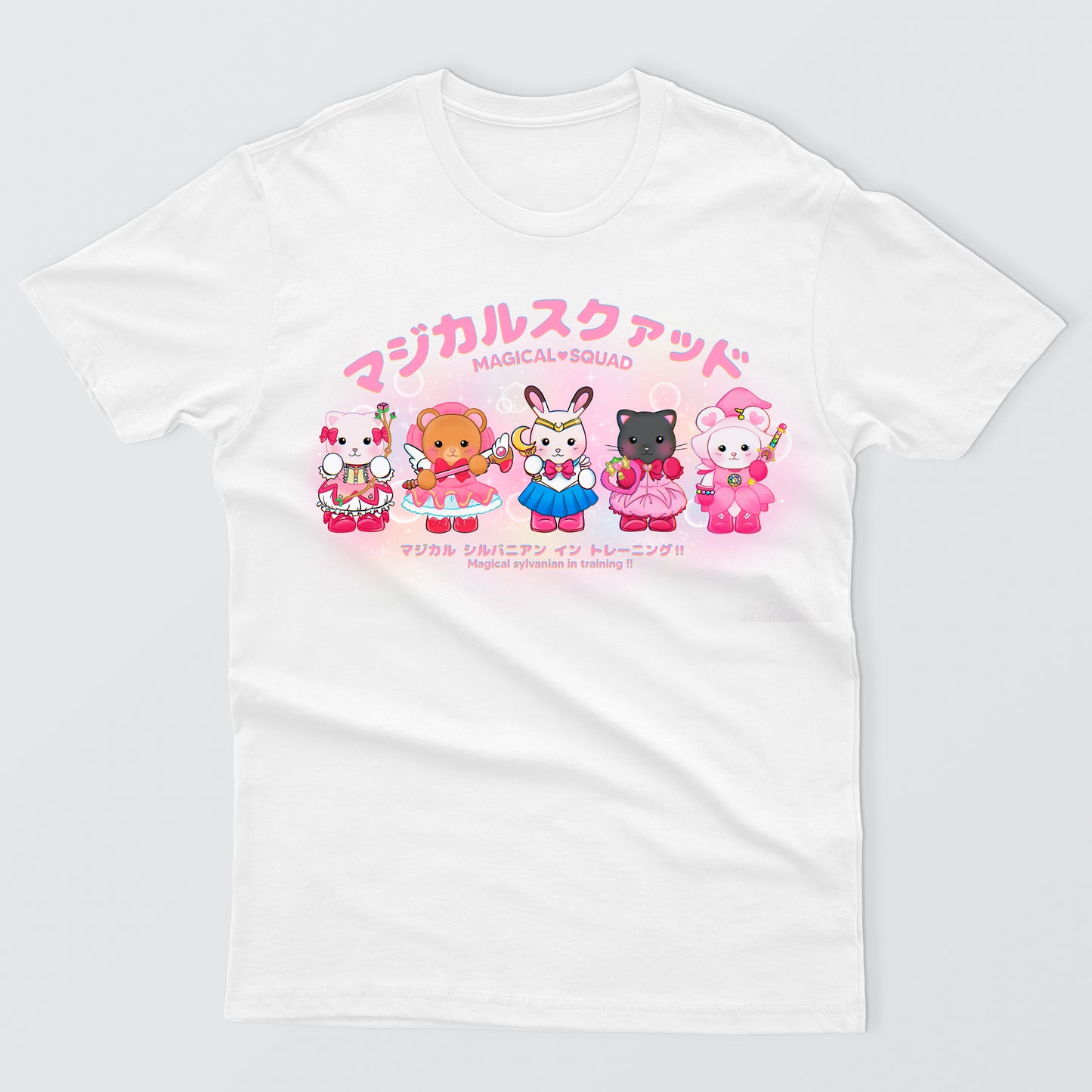 Playera Blanca Unisex Sylvanian Families Magical Girl