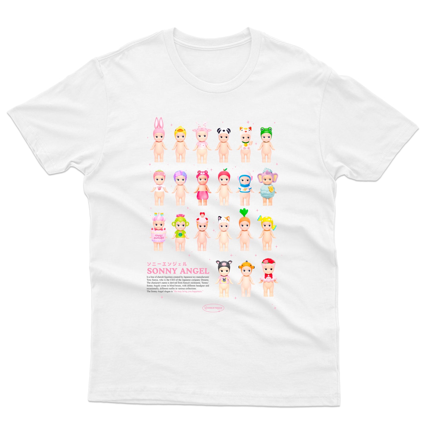 Playera blanca Unisex Sonny Angel Kawaii