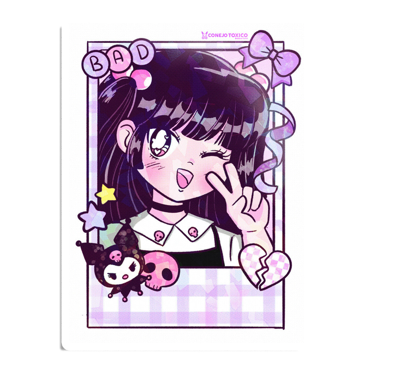 Sticker Kuromi anime