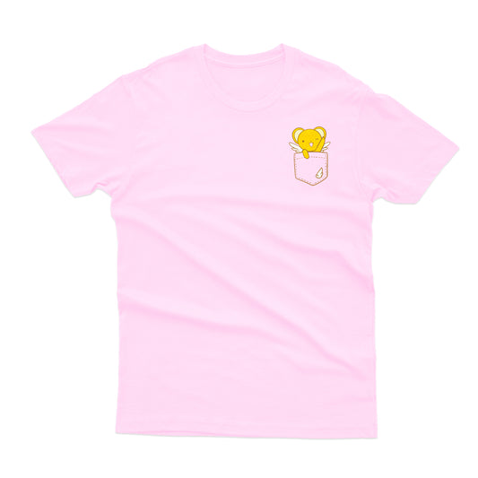 Playera Kero Sakura Card Captor con bordado frente izquierdo, manga corta y cuello redondo, confeccionada en tejido de 100% algodón.   